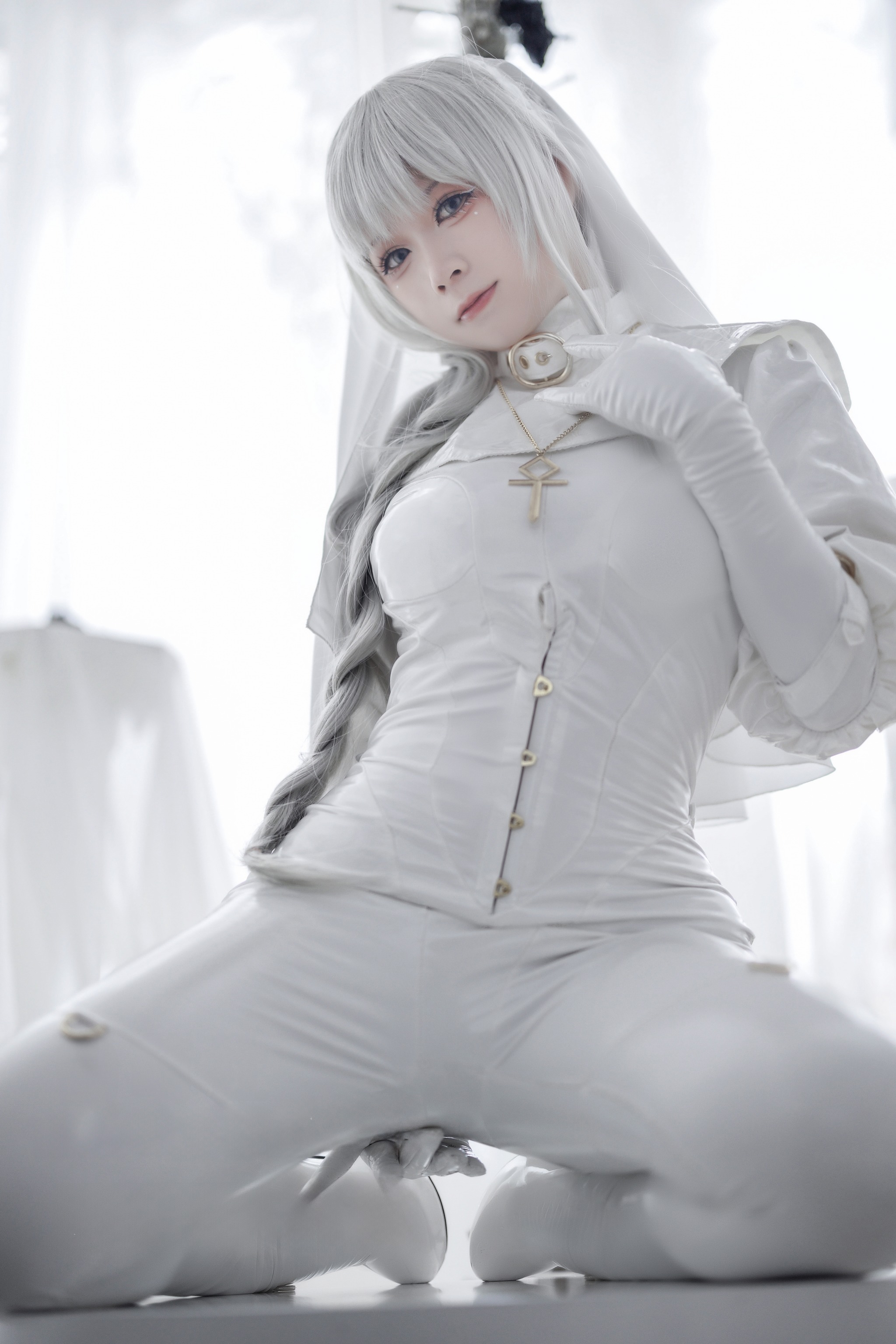 樱落酱w - NO.042 纯白修女 [45P]-XikXak
